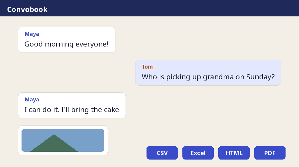 Turn exported WhatsApp chats into a PDF, a web archive or a spreadsheet