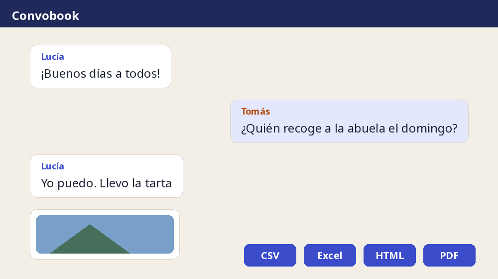 Convierte tus chats exportados de WhatsApp en PDF, archivo web u hoja de cálculo